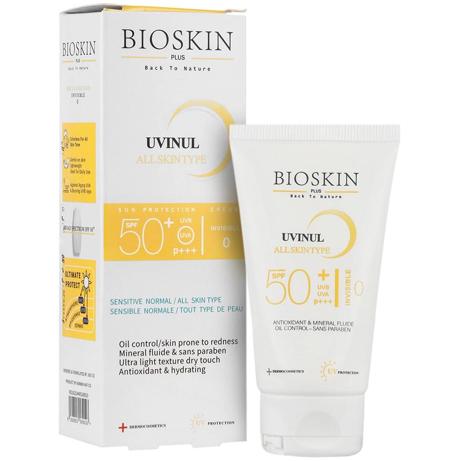 با حجم 40 میل spf50 فلوئید ضد آفتاب پوست چرب بایو اسکین 