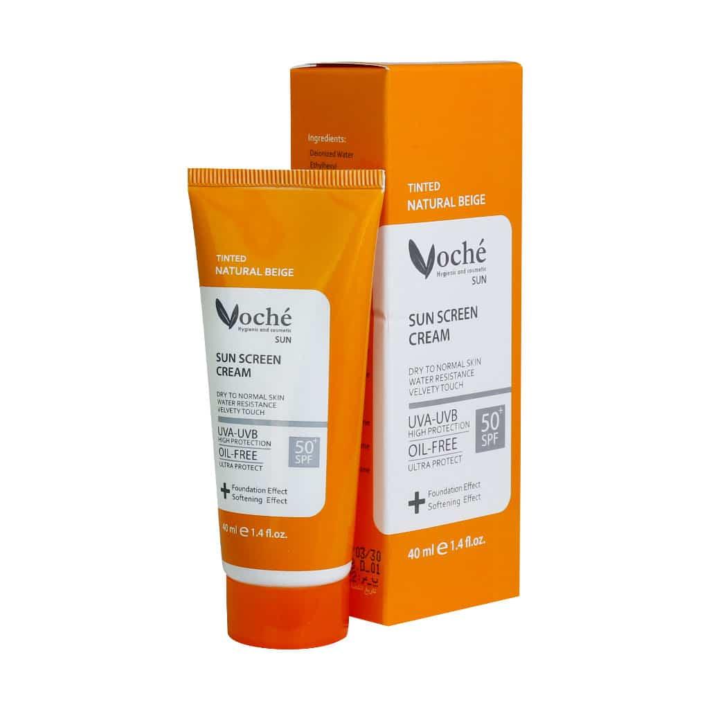 spf 50 ووچه ضد آفتاب رنگی پوست خشک 