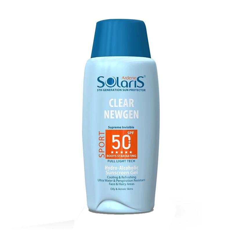 ژل ضدآفتاب بیرنگ آردن سولاریس SPF50 مدل Clear Newgen، مناسب پوستهای چرب، حجم 100 میلیلیتر - تصویر 1