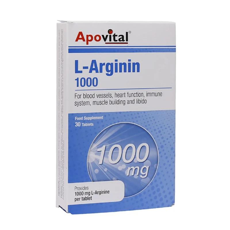 قرص ال آرژنین آپوویتال - 1000 میلی گرم بسته 30 عددی - تصویر 1